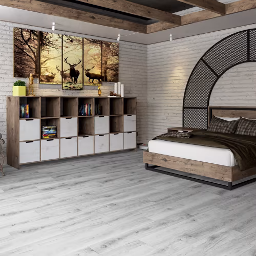 Кварцвиниловая плитка Damy Floor клеевая Family LVT Дуб Альпийский 1536-2-LVT 1227×187×2,5