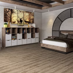 Кварцвиниловая плитка Damy Floor клеевая Family LVT Дуб Имбирный 248-8-LVT 1227×187×2,5