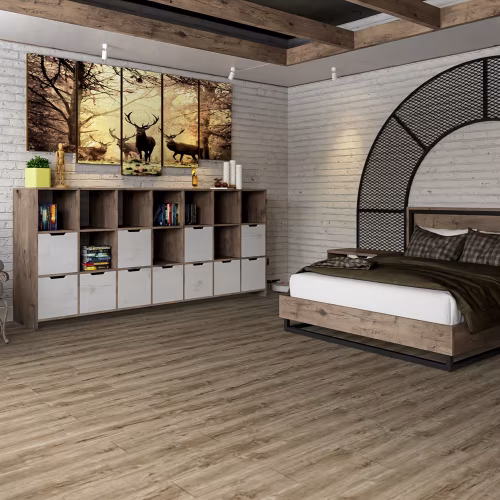Кварцвиниловая плитка Damy Floor клеевая Family LVT Дуб Имбирный 248-8-LVT 1227×187×2,5