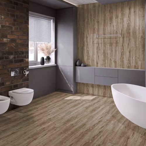 Кварцвиниловая плитка Damy Floor клеевая Family LVT Дуб Имбирный 248-8-LVT 1227×187×2,5
