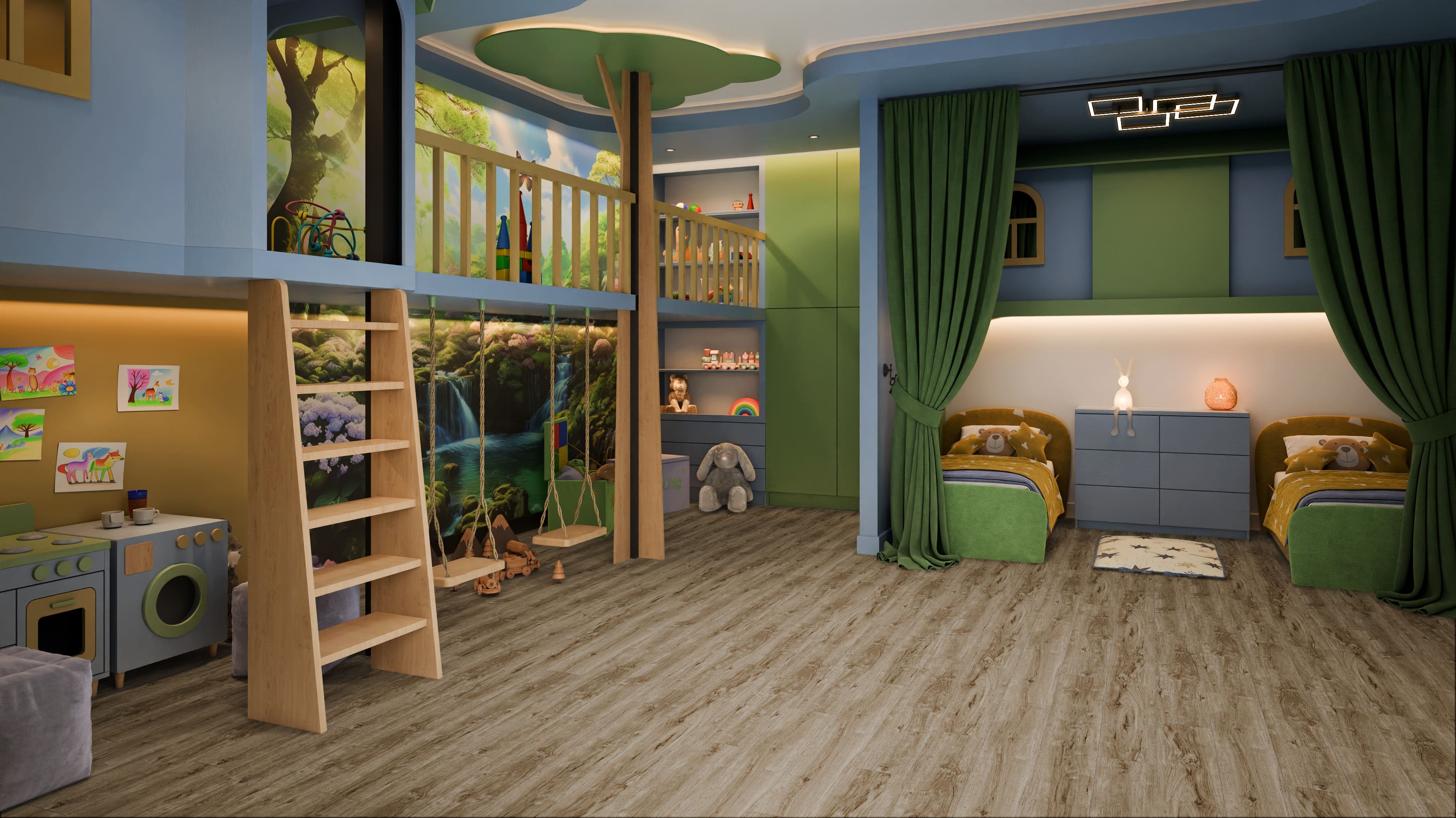 Кварцвиниловая плитка Damy Floor клеевая Family LVT Дуб Имбирный Ginger Oak 248-8-LVT 1227×187×2,5 фото в интерьере