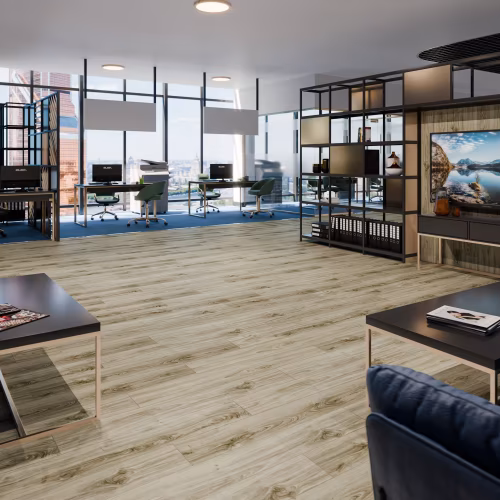 Кварцвиниловая плитка Damy Floor клеевая Family LVT Дуб Белый SL3739-3-LVT 1227×187×2,5