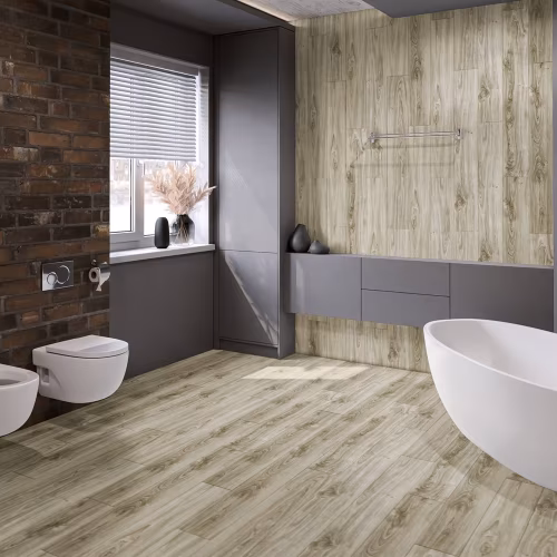 Кварцвиниловая плитка Damy Floor клеевая Family LVT Дуб Белый SL3739-3-LVT 1227×187×2,5