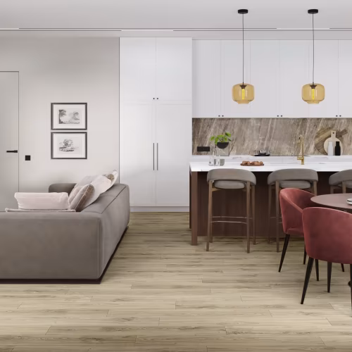 Кварцвиниловая плитка Damy Floor клеевая Family LVT Дуб Белый SL3739-3-LVT 1227×187×2,5