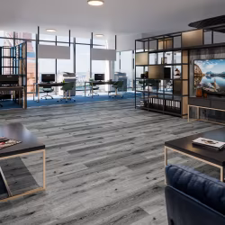 Кварцвиниловая плитка Damy Floor клеевая Family LVT Дуб Сильвер T7020-23-LVT 1227×187×2,5