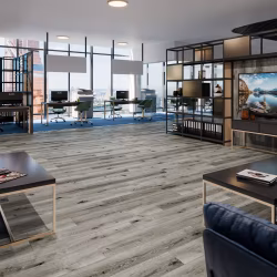 Кварцвиниловая плитка Damy Floor клеевая Family LVT Дуб Состаренный Серый T7020-5D-LVT 1227×187×2,5