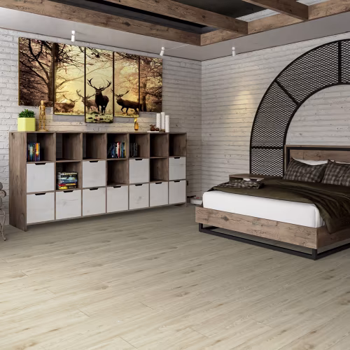 Кварцвиниловая плитка Damy Floor клеевая Family LVT Дуб Светлый TCM285-15-LVT 1227×187×2,5