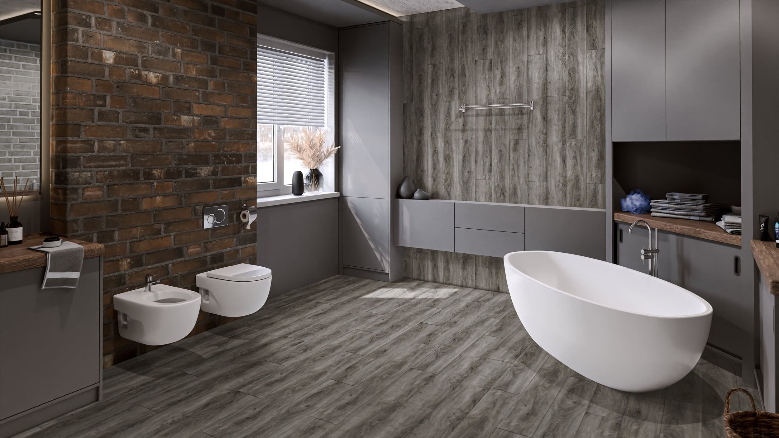 Кварцвиниловая плитка Damy Floor клеевая Family LVT Дуб Кантри Country Oak TCM359-25-LVT 1227×187×2,5 фото в интерьере