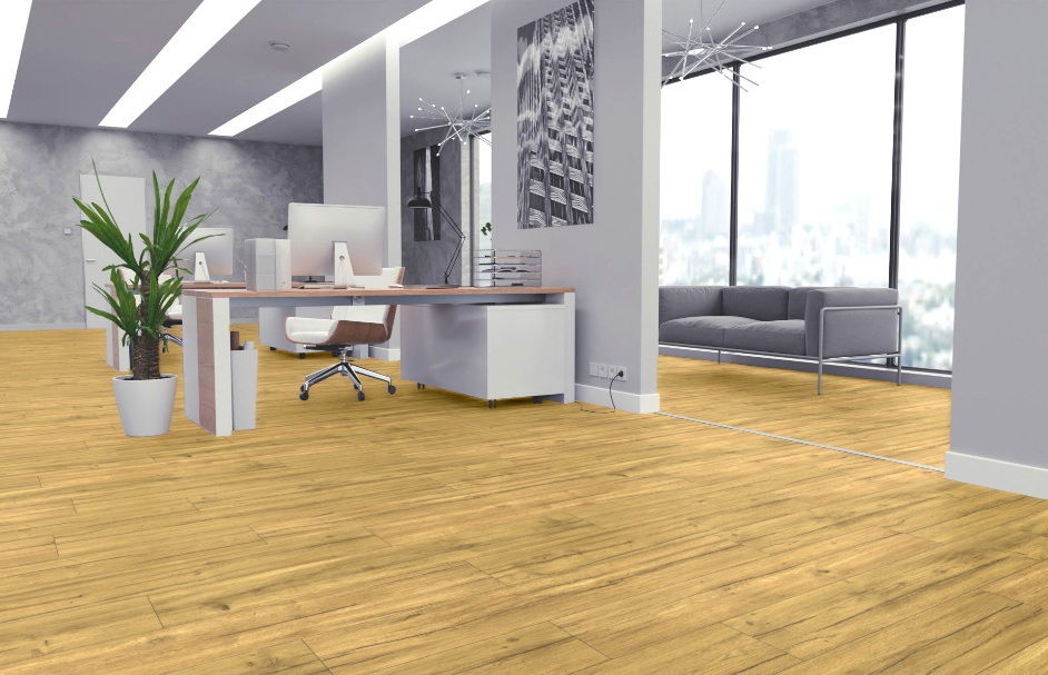 Ламинат Kronopol Aurum Fiori Aqua Дуб Пилея Pilea Oak D40374 1380×242×10 фото в интерьере