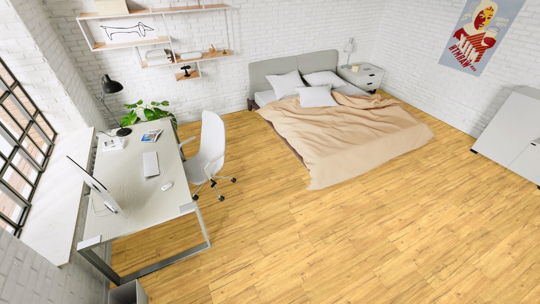 Ламинат Kronopol Aurum Movie Aqua Дуб Касабланка Casablanca Oak D40344 1380×242×8 фото в интерьере