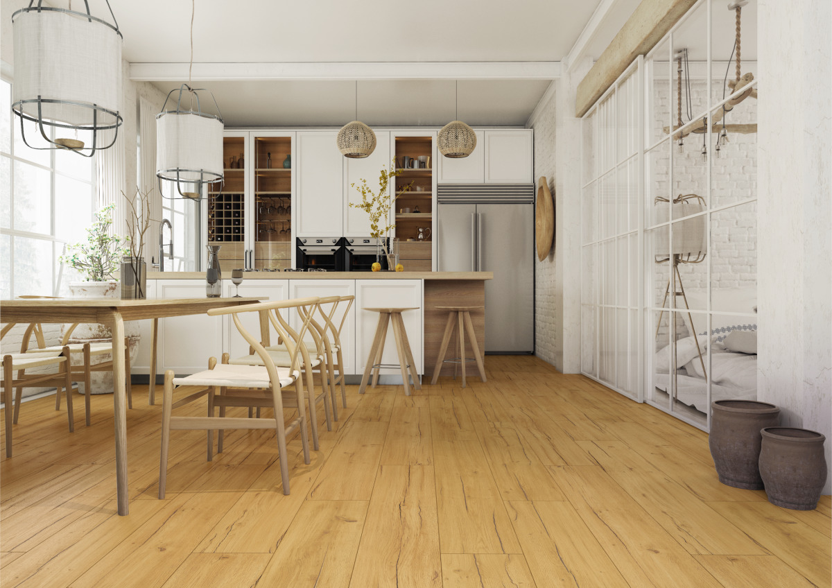 Ламинат Kronopol Aurum Movie Aqua Дуб Касабланка Casablanca Oak D40344 1380×242×8 фото в интерьере