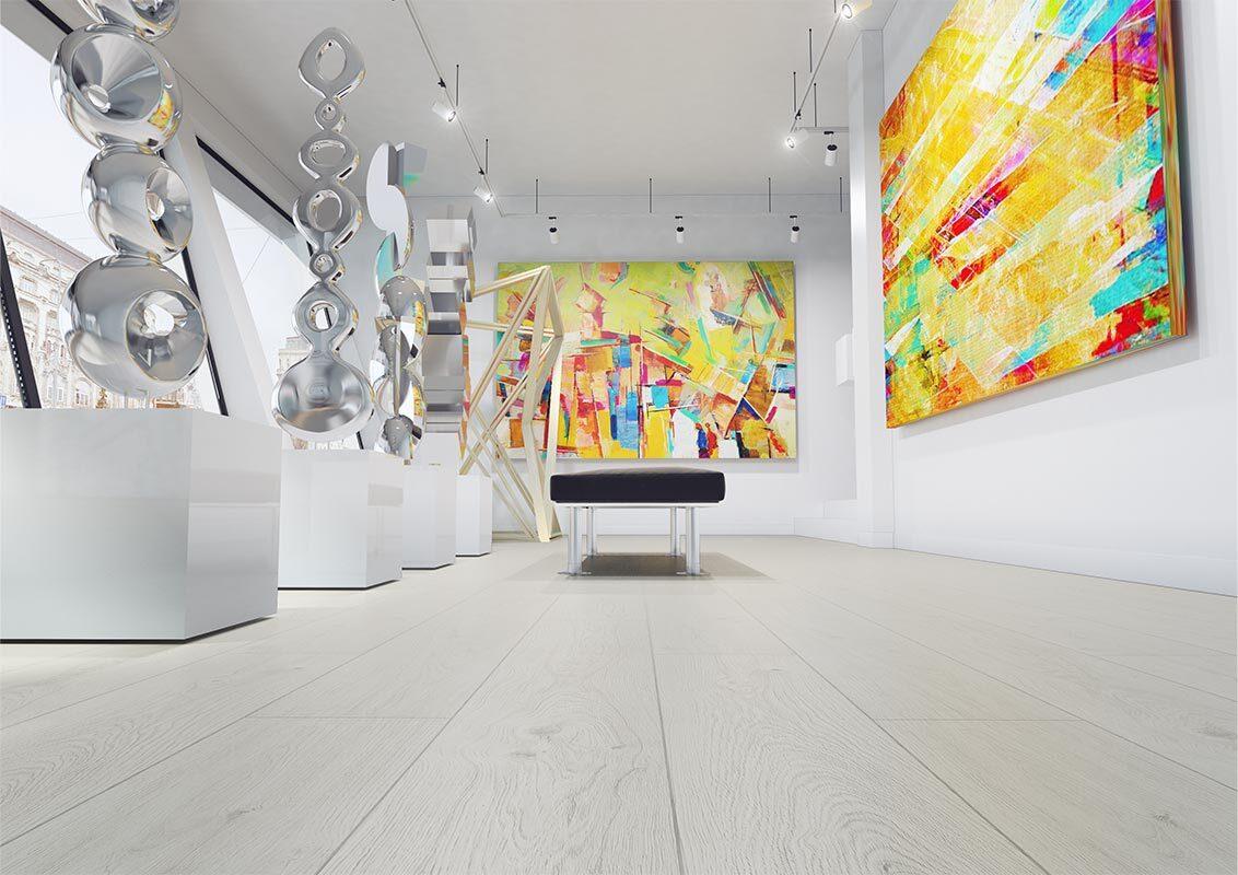 Ламинат Kronopol Aurum Dolce Aqua Дуб Маскарпоне Mascarpone Oak D40014 1380×157×8 фото в интерьере