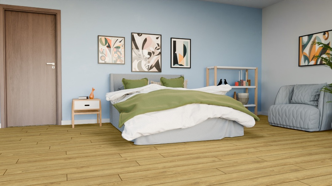 Ламинат Kronopol Aurum Dolce Aqua Дуб Граппа Grappa Oak D40054 1380×157×8 фото в интерьере