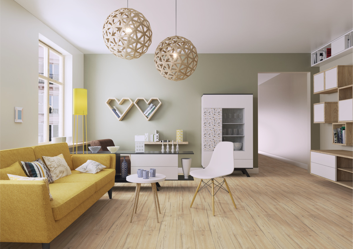 Ламинат Kronopol Aurum Dolce Aqua Дуб Мелинга Meringa Oak D40224 1380×157×8 фото в интерьере