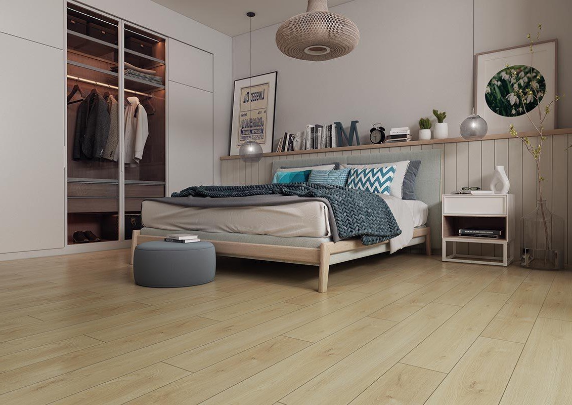 Ламинат Kronopol Aurum Dolce Aqua Дуб Медовый Honey Oak D40144 1380×157×8 фото в интерьере