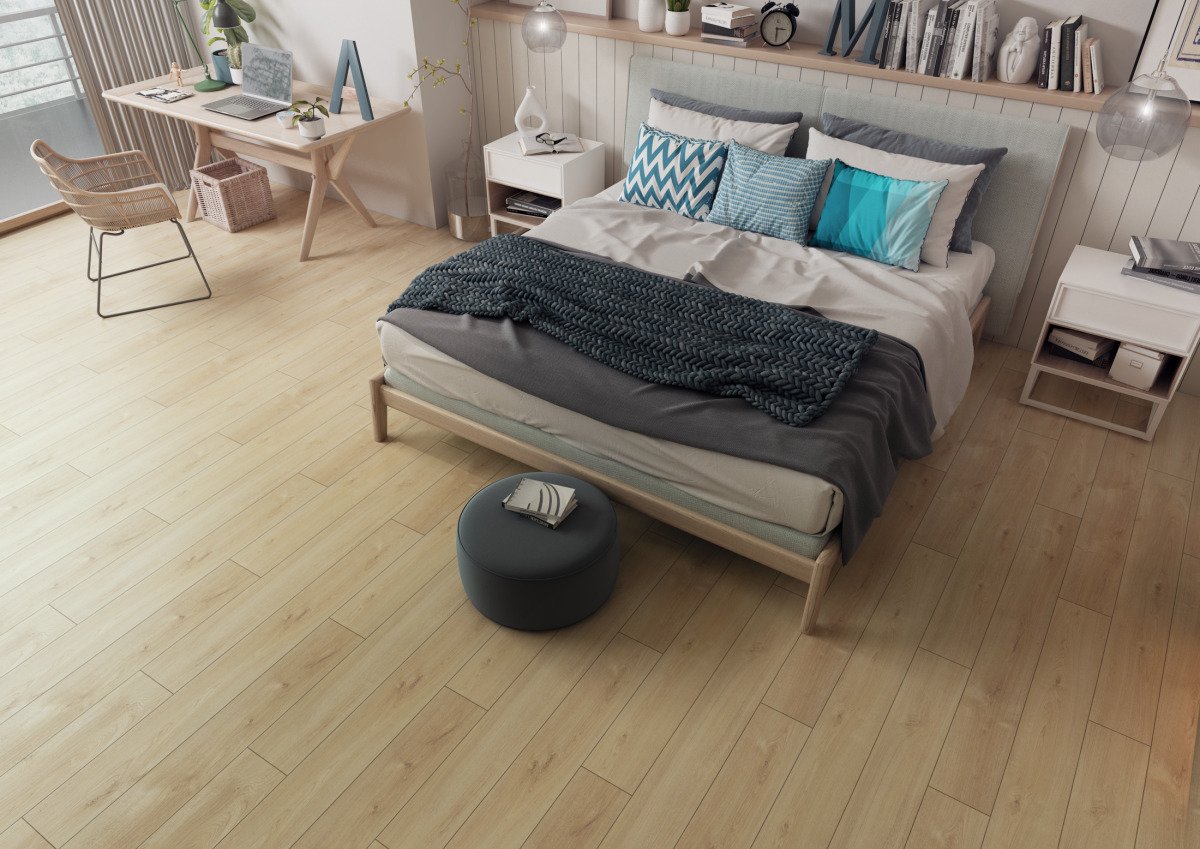 Ламинат Kronopol Aurum Dolce Aqua Дуб Медовый Honey Oak D40144 1380×157×8 фото в интерьере