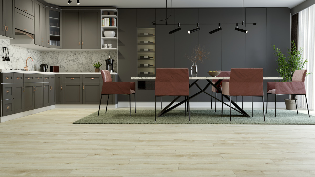 Ламинат Kronopol Aurum Dolce Aqua Дуб Тирамису Tiramisu Oak D40134 1380×157×8 фото в интерьере