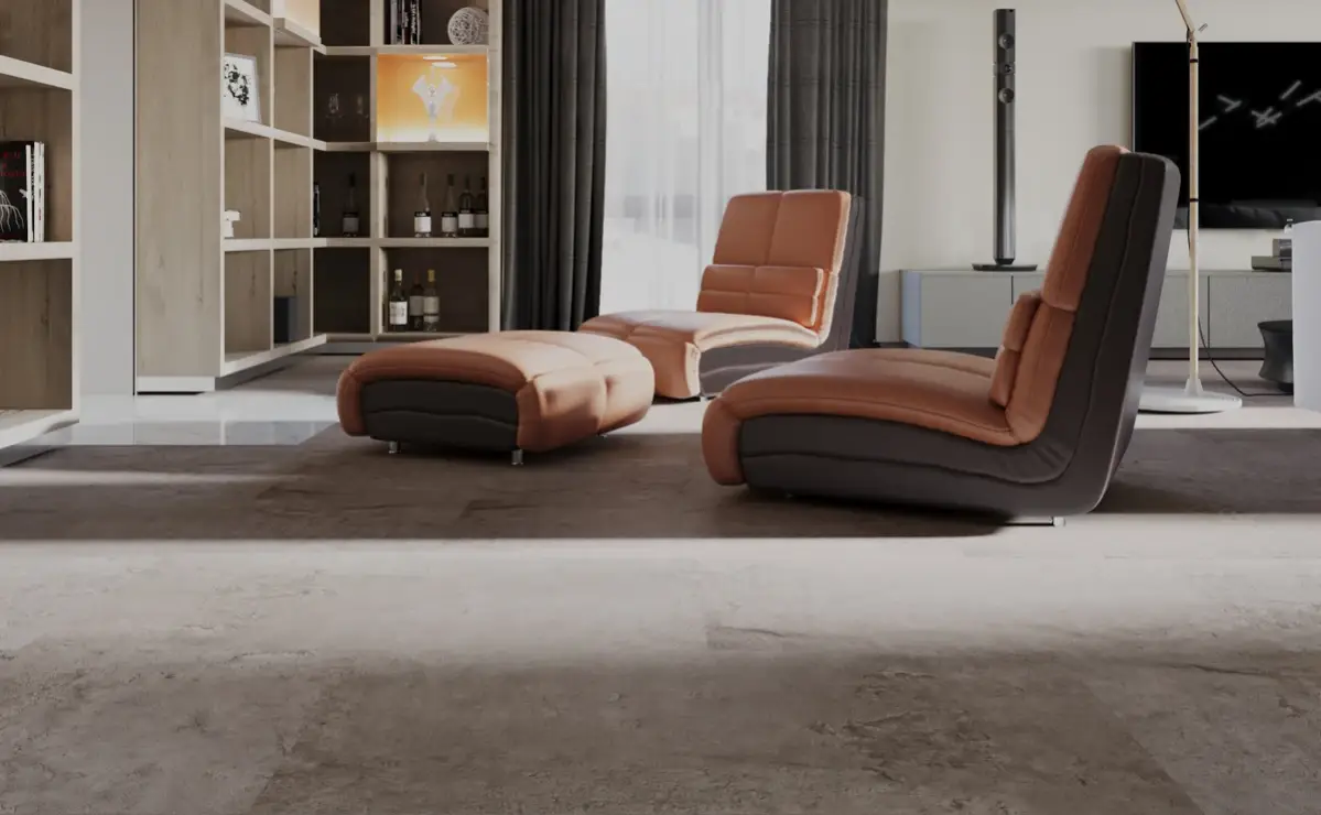 Кварцвиниловая плитка Vinilam клеевая Ceramo Stone Glue Португальский Камень 91905 950×475×2,5 фото в интерьере