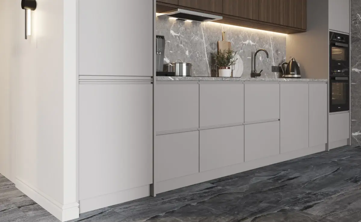 Кварцвиниловая плитка Vinilam клеевая Ceramo Stone Glue Колумбийский Камень 91906 950×475×2,5 фото в интерьере