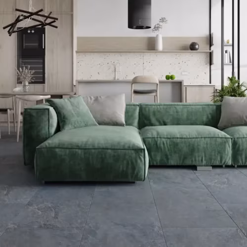 Кварцвиниловая плитка Vinilam клеевая Ceramo Stone Glue Мальтийский Базальт 91907 950×475×2,5
