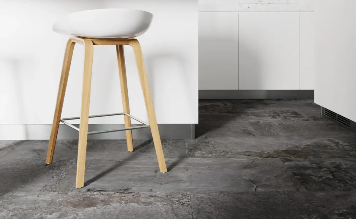 Кварцвиниловая плитка Vinilam клеевая Ceramo Stone Glue Перуанский Камень 91908 950×475×2,5 фото в интерьере