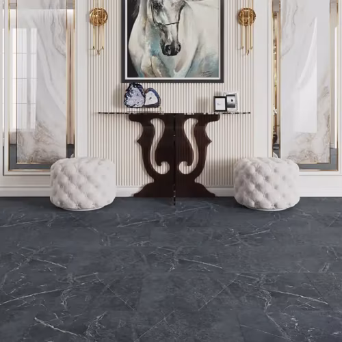 Кварцвиниловая плитка Vinilam клеевая Ceramo Stone Glue Ионический Мрамор 91909 950×475×2,5