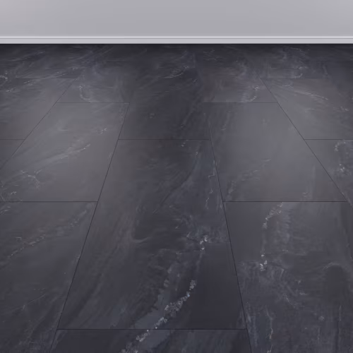 Кварцвиниловая плитка Vinilam клеевая Ceramo Stone Glue Неаполитанский Черный 91910 950×475×2,5