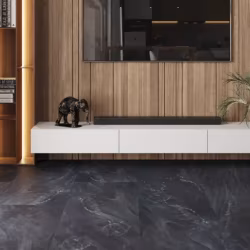 Кварцвиниловая плитка Vinilam клеевая Ceramo Stone Glue Неаполитанский Черный 91910 950×475×2,5