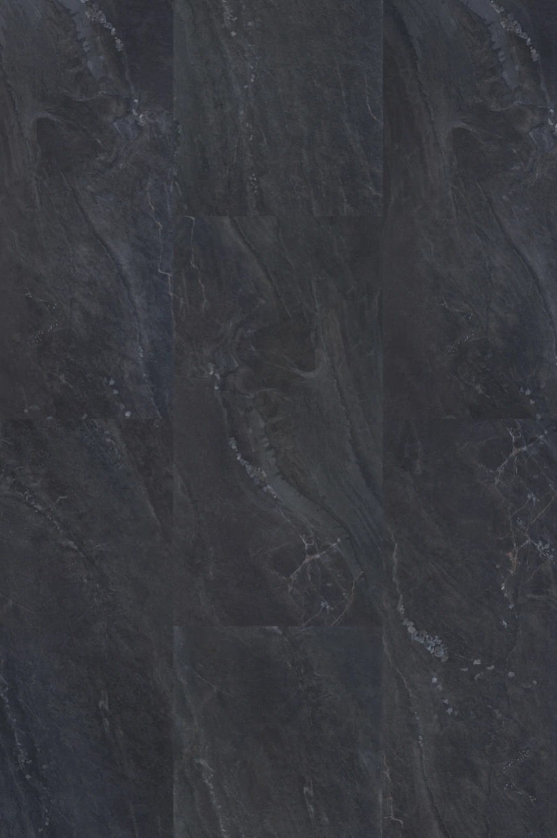 Кварцвиниловая плитка Vinilam клеевая Ceramo Stone Glue Неаполитанский Черный 91910 950×475×2,5