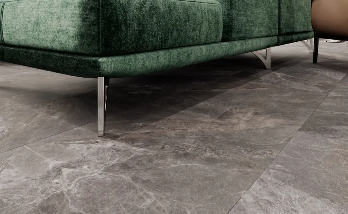 Кварцвиниловая плитка Vinilam клеевая Ceramo Stone Glue Персидский Камень 91911 950×475×2,5 фото в интерьере