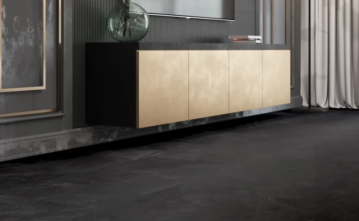 Кварцвиниловая плитка Vinilam клеевая Ceramo Stone Glue Аргентинский Камень 91912 950×475×2,5 фото в интерьере