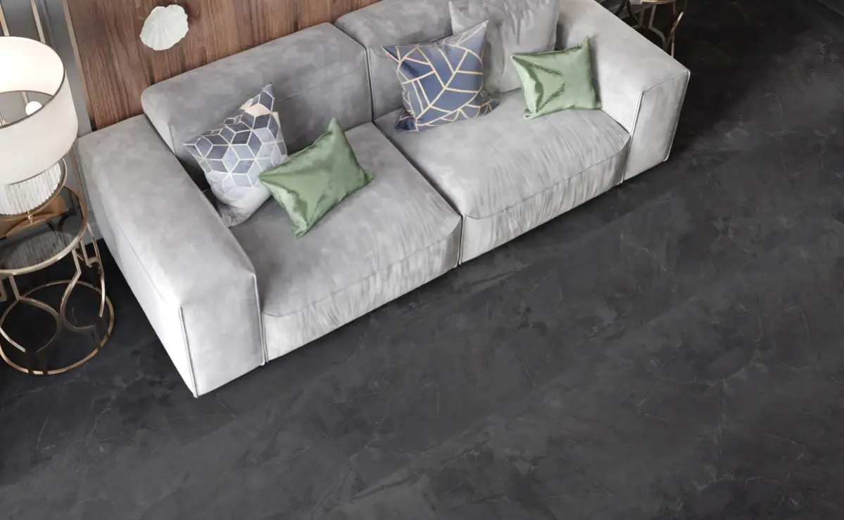 Кварцвиниловая плитка Vinilam клеевая Ceramo Stone Glue Аргентинский Камень 91912 950×475×2,5 фото в интерьере