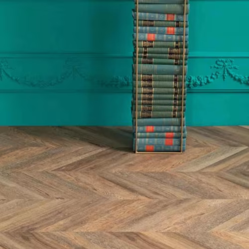 Кварцвиниловая плитка Vinilam клеевая Parquet Chevron Glue Шеврон Нормандия RI153610CL4 французская елка 690×115×2,5