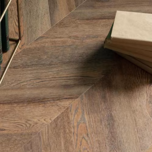 Кварцвиниловая плитка Vinilam клеевая Parquet Chevron Glue Шеврон Нормандия RI153610CL4 французская елка 690×115×2,5
