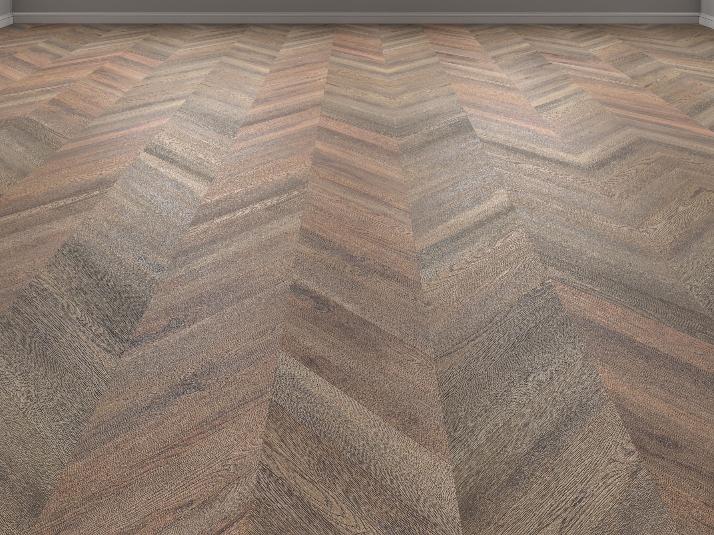 Кварцвиниловая плитка Vinilam клеевая Parquet Chevron Glue Шеврон Нормандия RI153610CL4 французская елка 690×115×2,5 фото в интерьере