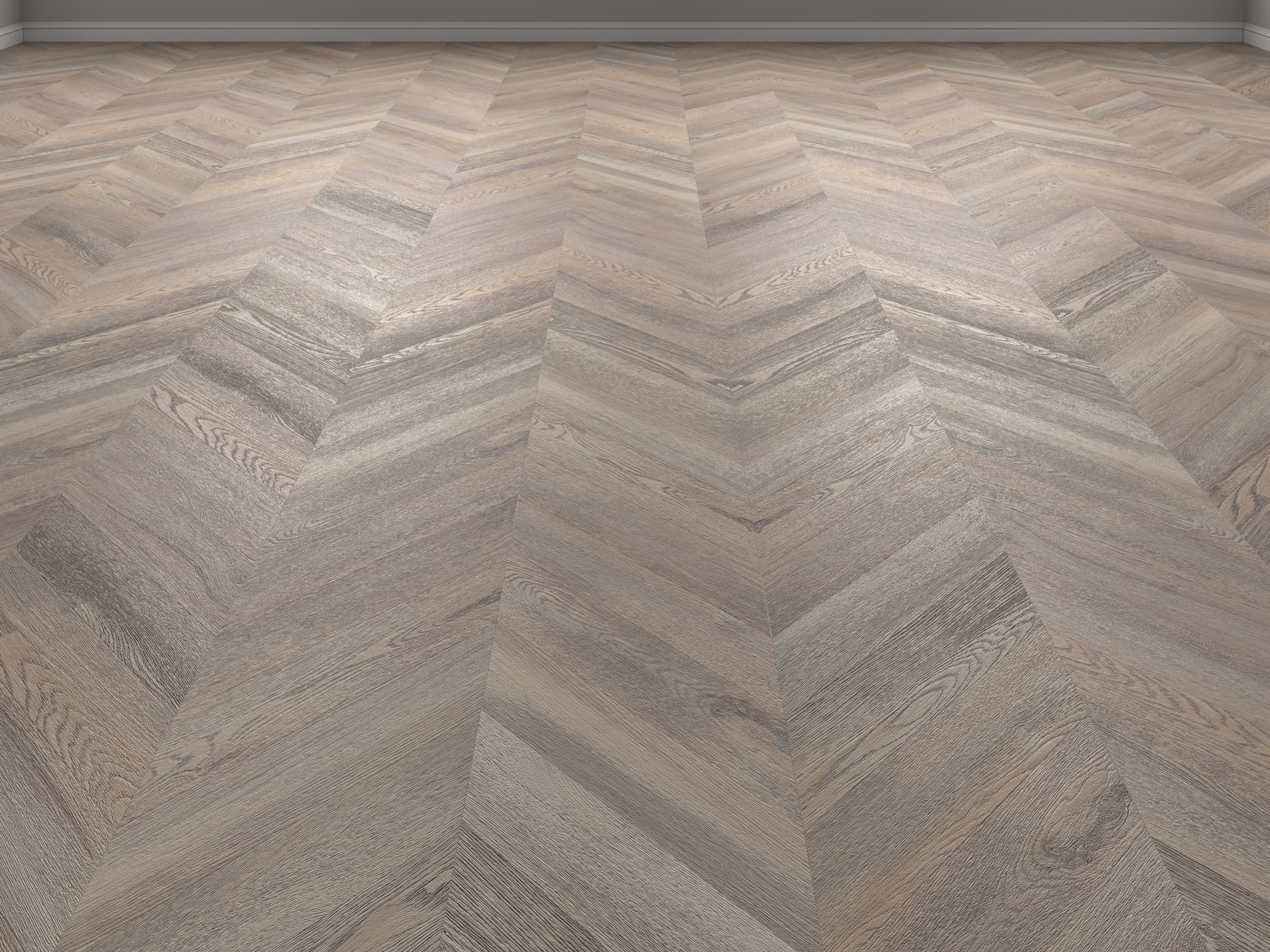 Кварцвиниловая плитка Vinilam клеевая Parquet Chevron Glue Шеврон Шампань RI153616CL4 французская елка 690×115×2,5 фото в интерьере