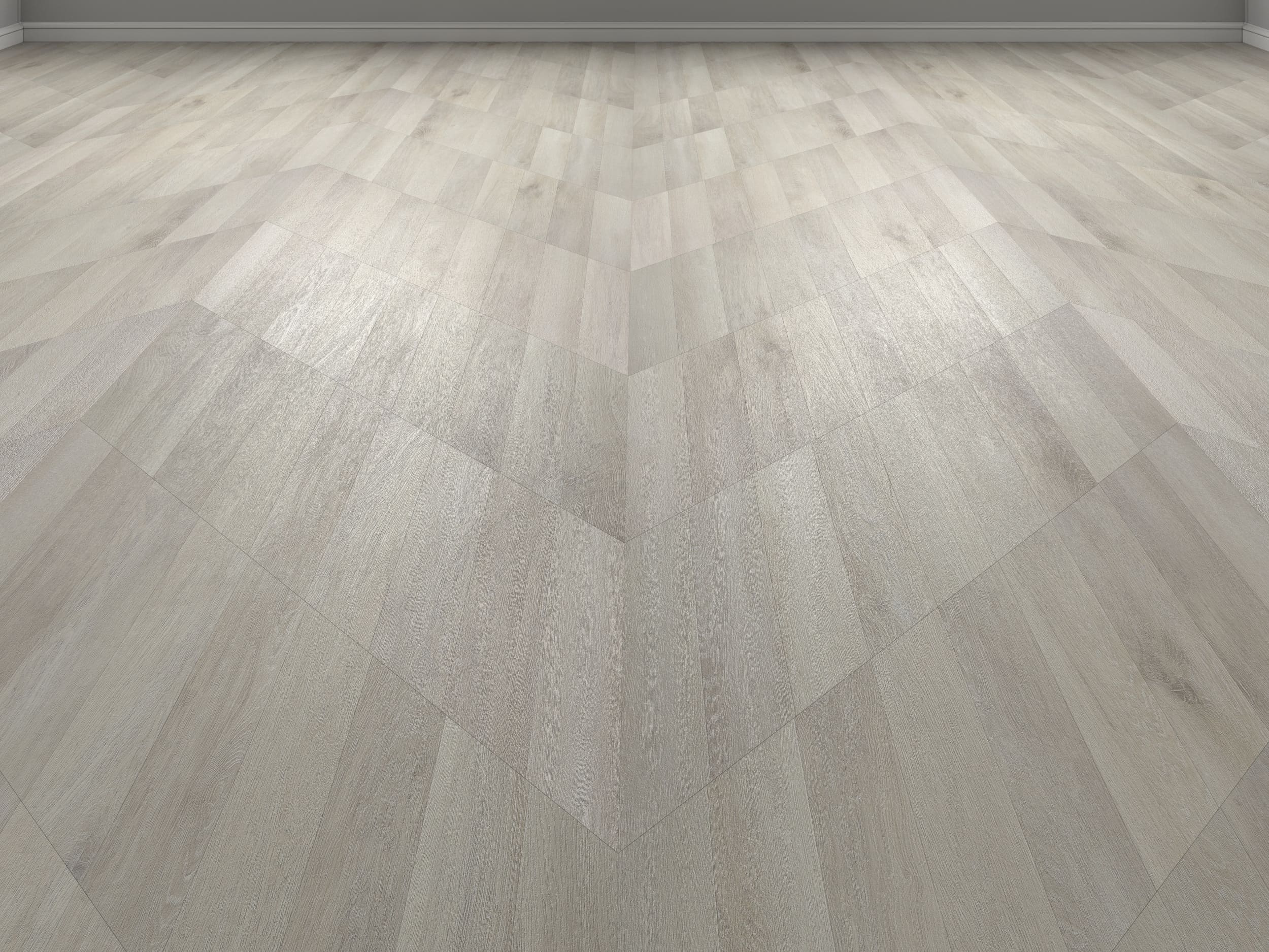 Кварцвиниловая плитка Vinilam клеевая Parquet Chevron Glue Шеврон Сезар RI4445118CL4 французская елка 690×115×2,5 фото в интерьере