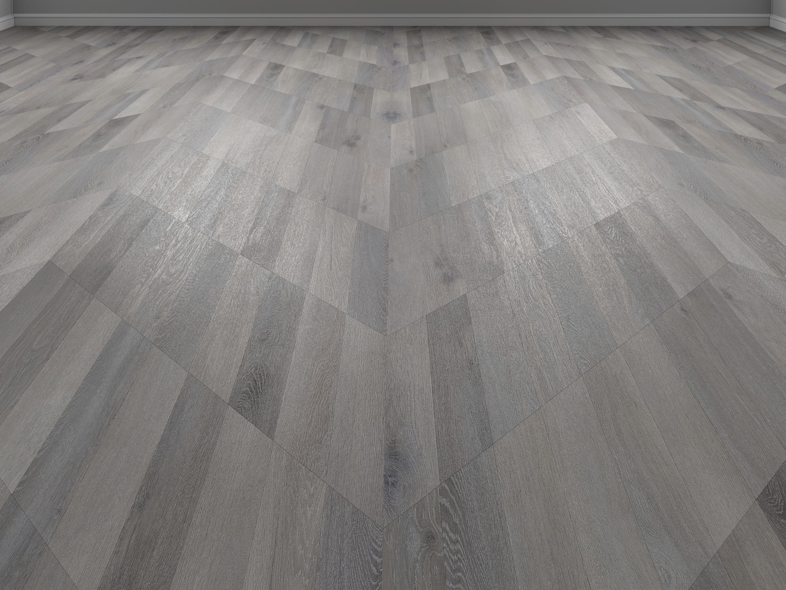 Кварцвиниловая плитка Vinilam клеевая Parquet Chevron Glue Шеврон Легран RI444515CL4 французская елка 690×115×2,5 фото в интерьере