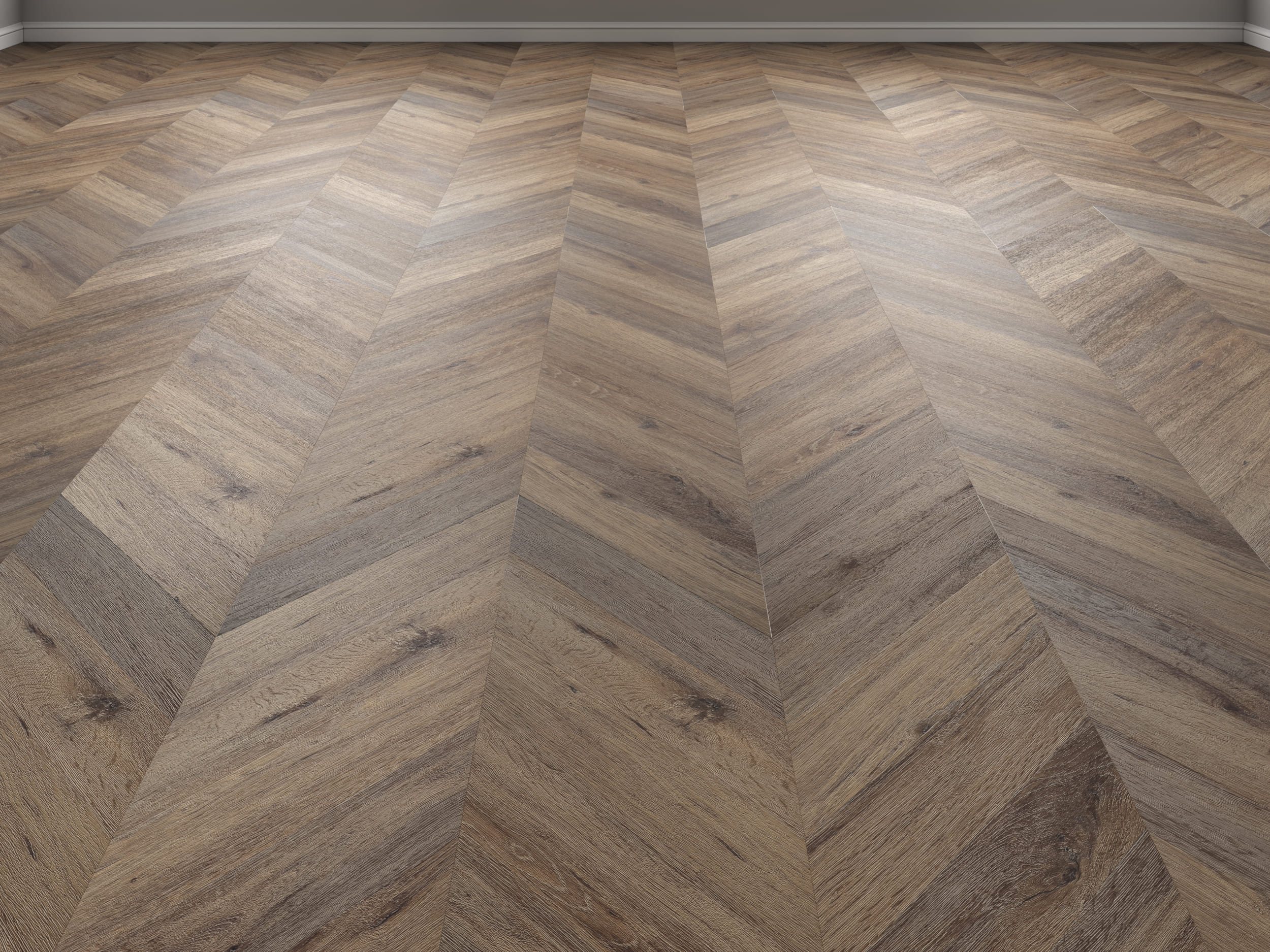 Кварцвиниловая плитка Vinilam клеевая Parquet Chevron Glue Шеврон Лувр I107516 французская елка 690×115×2,5 фото в интерьере