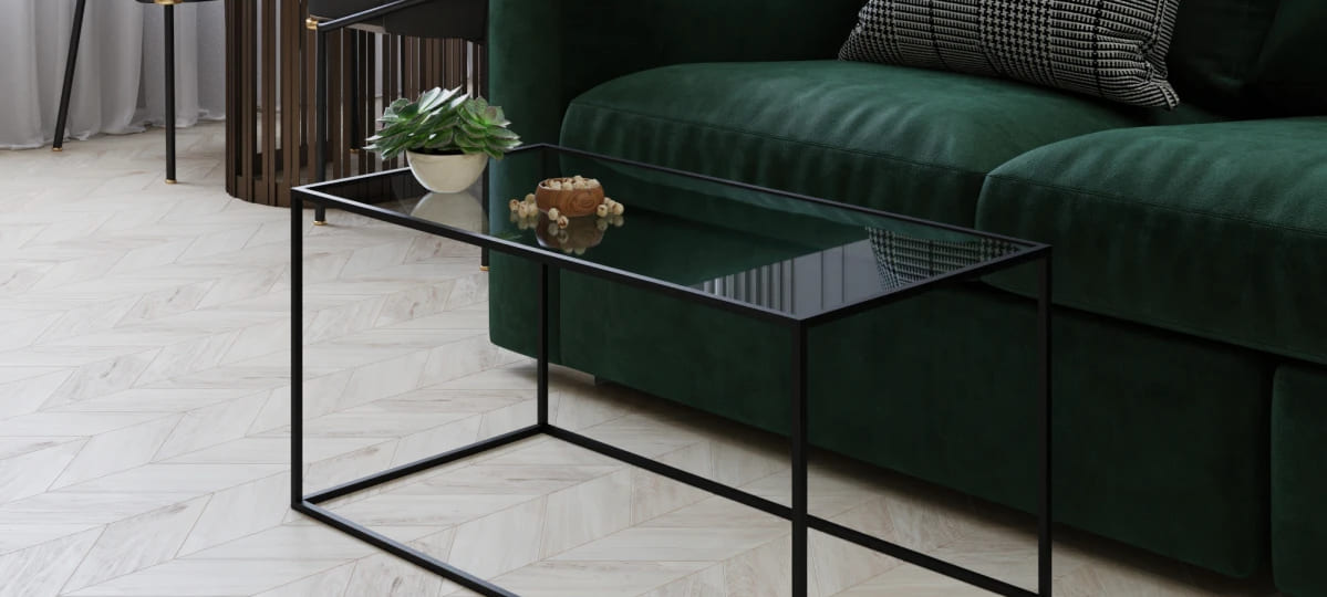 Кварцвиниловая плитка Vinilam клеевая Parquet Chevron Glue Шеврон Бриссак RI4777CL7 французская елка 690×115×2,5 фото в интерьере