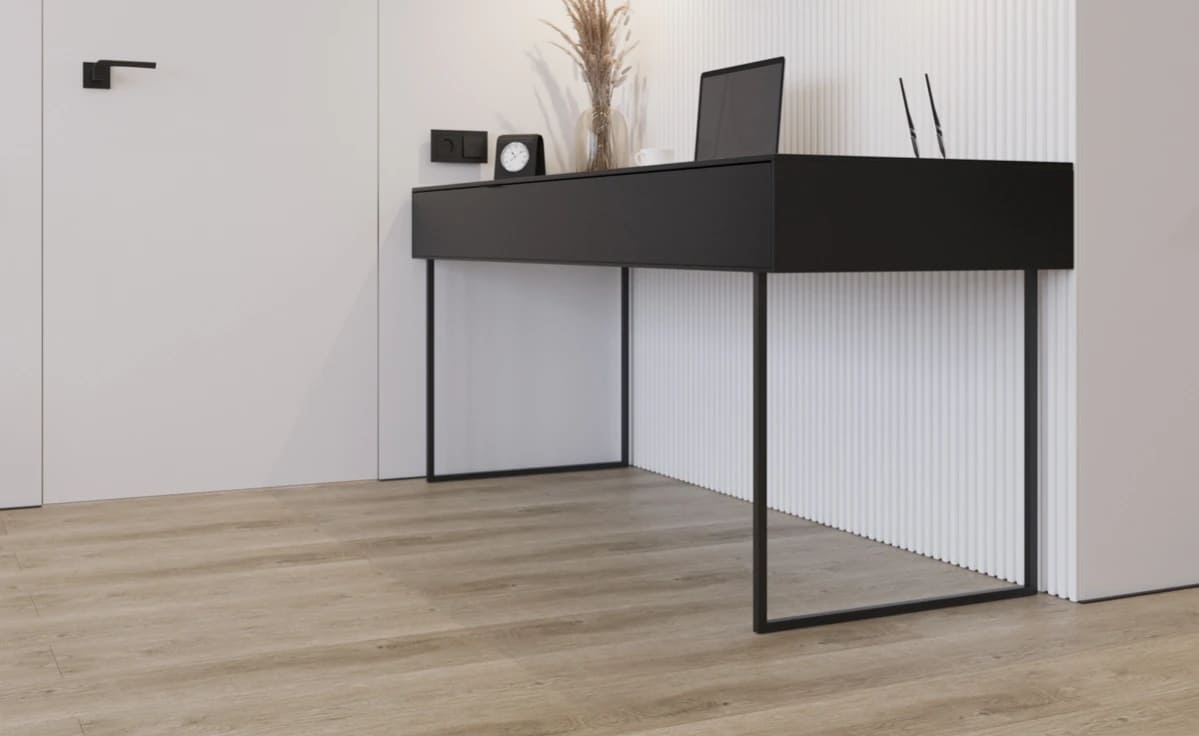 Кварцвиниловая плитка Vinilam клеевая Glue Дуб Кассель 8857 1228×188×2,5 фото в интерьере