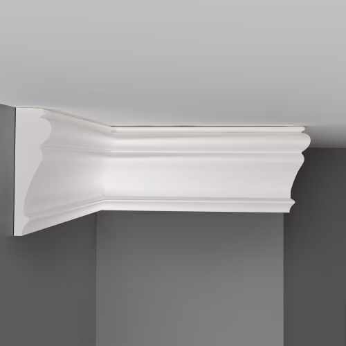Потолочный плинтус под покраску Decomaster Дюропрофиль D152ДМ 2000×25×85