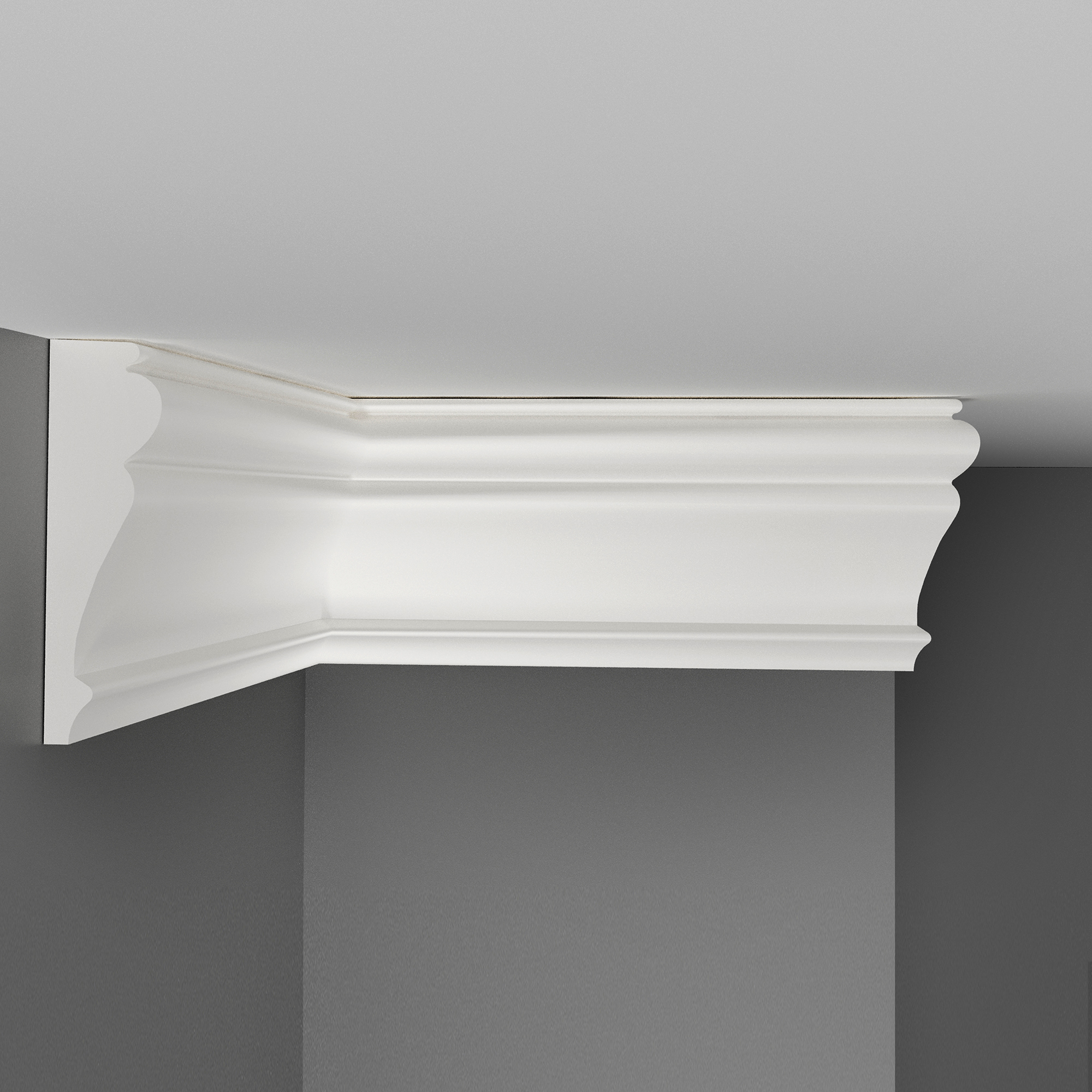 Потолочный плинтус под покраску Decomaster Дюропрофиль D152ДМ 2000×25×85