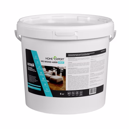 Клей для паркета Home Expert MS WOOD 4000 PROF MS-полимерный 6 кг