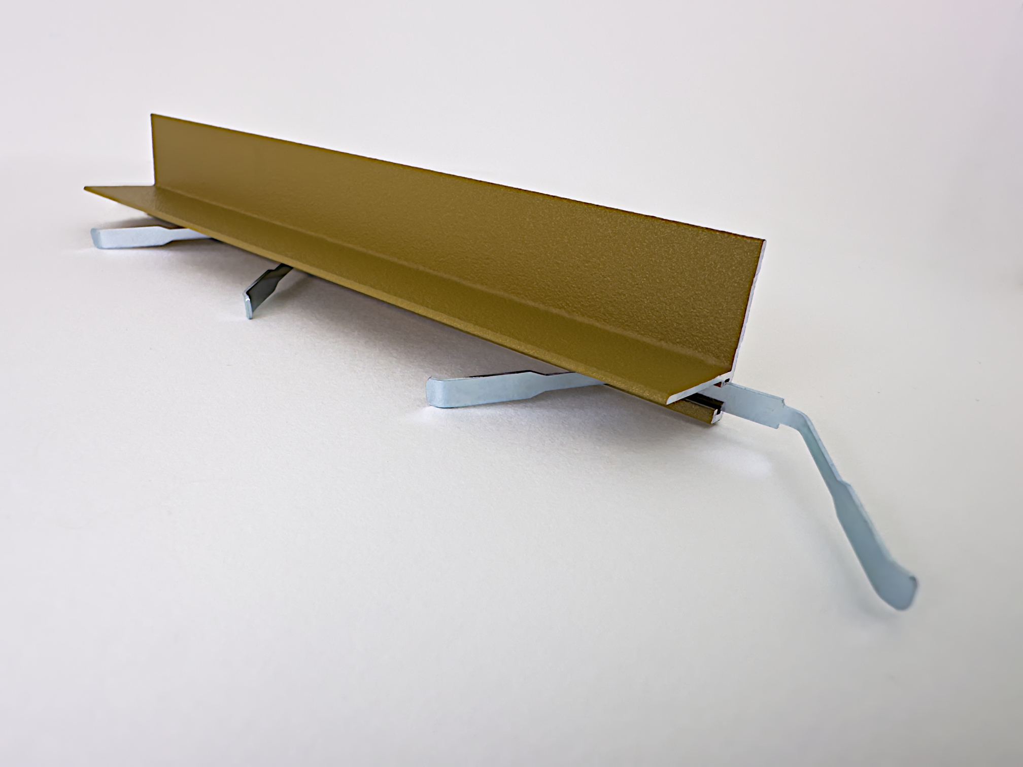 Микроплинтус алюминиевый TeckWood L-20 Золото Муар RAL 1036 2000×20×16