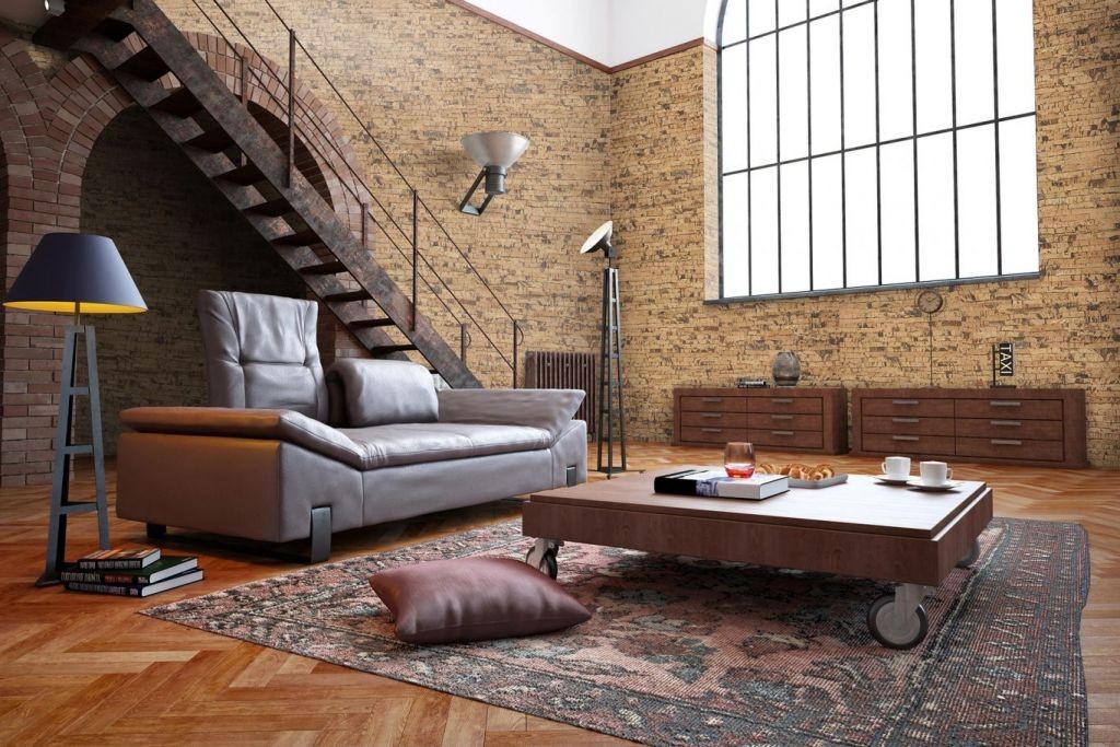 Пробковая стеновая панель Corkstyle Corkbrick Ardesia Natura 800×250×22 фото в интерьере