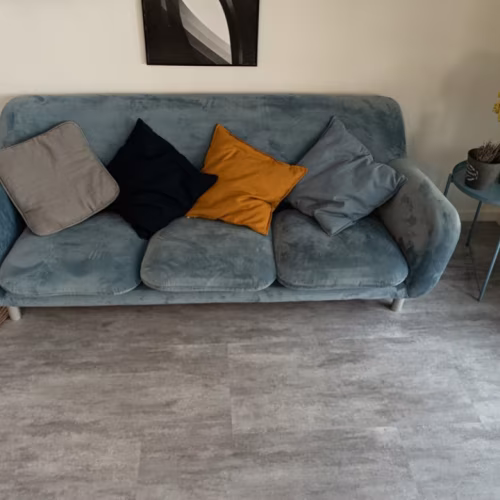 Кварцвиниловый SPC ламинат Vinilam Ceramo Stone Цемент Светлый 71614 940×470×8