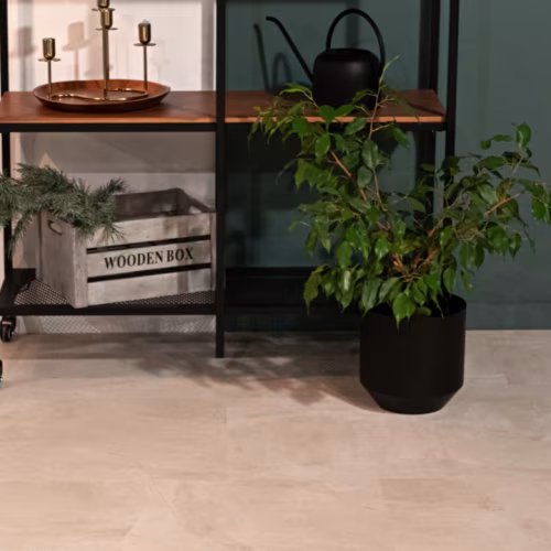 Кварцвиниловый SPC ламинат Vinilam Ceramo Stone Бетон Белый 71615 940×470×8