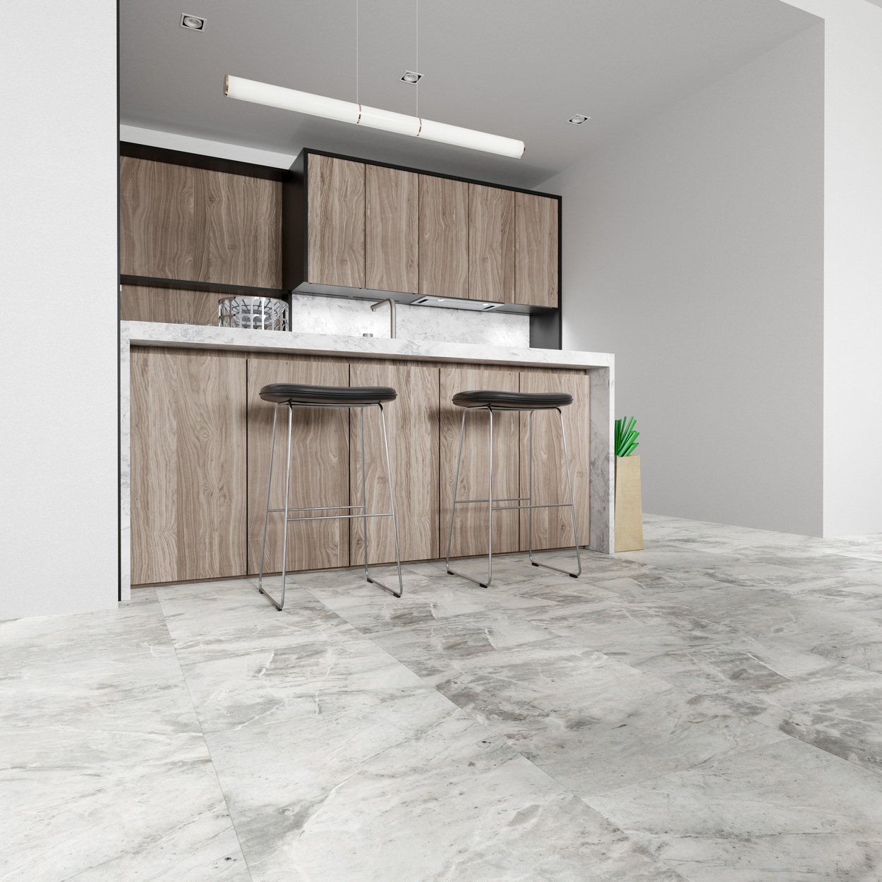 Кварцвиниловый SPC ламинат Vinilam Ceramo Stone Адриатический Серый 91901 940×470×8