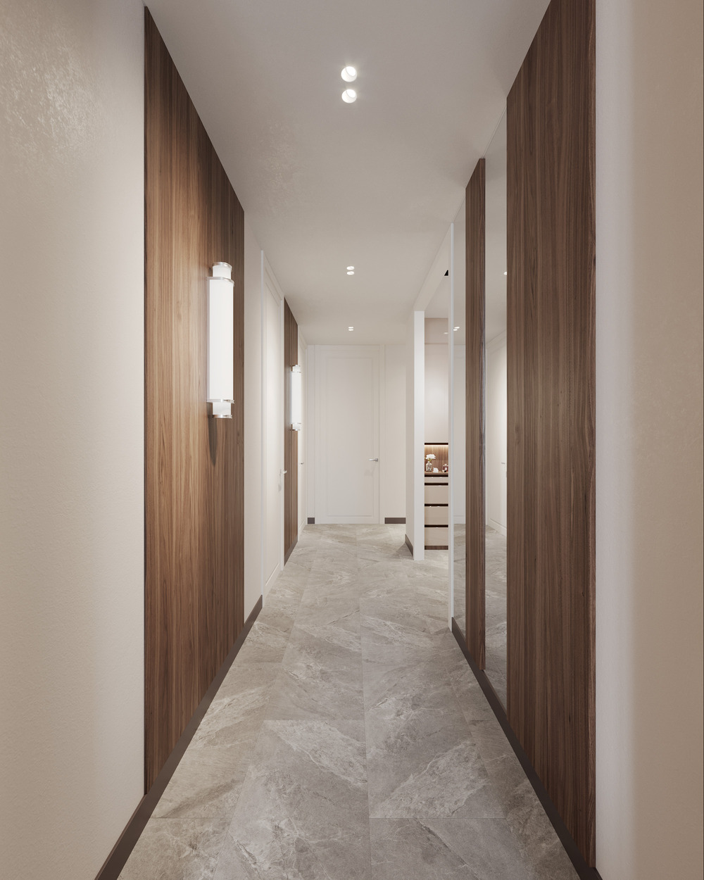 Кварцвиниловый SPC ламинат Vinilam Ceramo Stone Тосканский Камень 91902 940×470×8 фото в интерьере